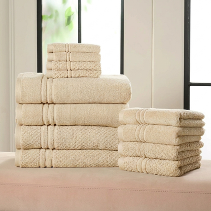 Deluxe Solid and Texture Towel Set (12)