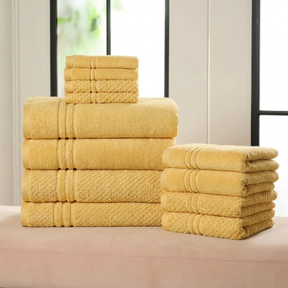 Deluxe Solid and Texture Towel Set (12)